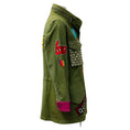 Load image into Gallery viewer, Alice + Olivia Army Green Russo Patchwork Military Coat
