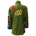 Load image into Gallery viewer, Alice + Olivia Army Green Russo Patchwork Military Coat