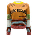Load image into Gallery viewer, Marc Jacobs Camel Multi Engineered Stripe Camel Combo Tattoo Crewneck Sweater