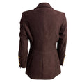 Load image into Gallery viewer, Valentino Roma Brown Chenille Blazer with Brushed Gold Buttons