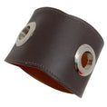 Load image into Gallery viewer, Hermes Brown Leather Grommet Cuff Bracelet