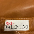 Load image into Gallery viewer, RED Valentino Tan / Silver Stud Embellished Lambskin Leather Skirt
