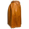 Load image into Gallery viewer, RED Valentino Tan / Silver Stud Embellished Lambskin Leather Skirt