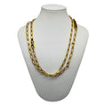 Load image into Gallery viewer, Givenchy Vintage Black / Brown GG Logo Enamel and Gold-tone Chain Sautoir Necklace