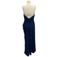 Load image into Gallery viewer, Alexander McQueen Blue 2022 Draped Spaghetti Strap Long Dress