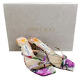 Load image into Gallery viewer, Jimmy Choo Multi Silk Maelie 70 Mule Sandals