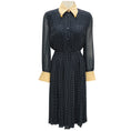 Load image into Gallery viewer, Prada Navy Blue Polka Dot Georgette Dress