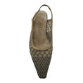 Load image into Gallery viewer, Brunello Cucinelli Taupe Monili Bead Embellished Mesh and Suede Slingback Flats