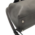 Load image into Gallery viewer, Brunello Cucinelli Charcoal Grey Monili Bead Embellished Leather Handbag