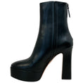 Load image into Gallery viewer, Aquazzura Black Leather Groove Plateau 120 Boots