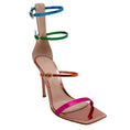 Load image into Gallery viewer, Gianvito Rossi Multi Metallic Ribbon Uptown Sandals