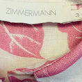 Load image into Gallery viewer, Zimmermann Pink / White Tropical Print Bells Roll Cuff Linen Playsuit / Romper