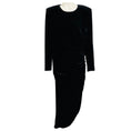 Load image into Gallery viewer, Veronica Beard Black Tristana Stretch Velvet Midi Dress