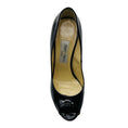 Load image into Gallery viewer, Jimmy Choo Black Patent Leather Open Toe Pumps