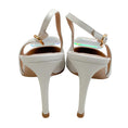 Load image into Gallery viewer, Gianvito Rossi White Leather Jaipur Jewel Slingback Pumps
