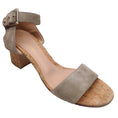 Load image into Gallery viewer, Gianvito Rossi Taupe Suede Cork Heel Sandals
