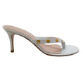 Load image into Gallery viewer, Gianvito Rossi White Leather Thong Sandal with Gold Studs
