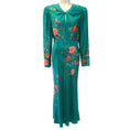 Load image into Gallery viewer, Saloni Teal Silk Claudia Midi Dress