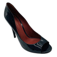 Load image into Gallery viewer, Bottega Veneta Black Patent Leather Open Toe Pumps