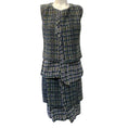Load image into Gallery viewer, Marni Purple / Black Wool / Silk Top and Skirt Set