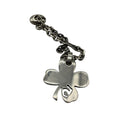 Load image into Gallery viewer, Chanel Silver No. 5 Shamrock Clover Charm Keychain