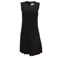 Load image into Gallery viewer, Chanel Boutique Black Vintage Pleated Silk Lined Sleeveless Wool Dress
