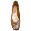 Load image into Gallery viewer, Casadei Rose Gold Lather Ballerina Flats