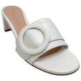 Load image into Gallery viewer, Gianvito Rossi White Leather Venezia Buckle Mules
