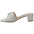 Load image into Gallery viewer, Gianvito Rossi White Leather Venezia Buckle Mules