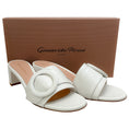 Load image into Gallery viewer, Gianvito Rossi White Leather Venezia Buckle Mules