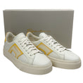 Load image into Gallery viewer, Santoni White / Yellow DBS6 Low Top Sneakers