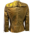 Load image into Gallery viewer, St. John Couture Copper Leather Ruffle Jacket