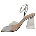Load image into Gallery viewer, Gianvito Rossi Silver / Clear Cosmic 85 Sandals