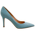 Load image into Gallery viewer, Gianvito Rossi Light Blue Suede Gianvito 85 Pumps