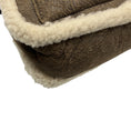 Load image into Gallery viewer, Brunello Cucinelli Brown / Cream Monili Bead Embellished Lamb Shearling Handbag