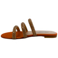 Load image into Gallery viewer, Casadei Honey Topaz Satin Stratosphere Sandals