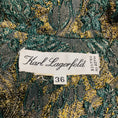 Load image into Gallery viewer, Karl Lagerfeld Vintage Green / Gold Metallic Jacquard Jacket