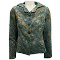 Load image into Gallery viewer, Karl Lagerfeld Vintage Green / Gold Metallic Jacquard Jacket