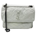 Load image into Gallery viewer, Saint Laurent White Medium Crinkled Calfskin Niki Shoulder Bag