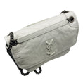 Load image into Gallery viewer, Saint Laurent White Medium Crinkled Calfskin Niki Shoulder Bag