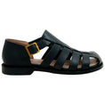 Load image into Gallery viewer, Loewe Black Leather Campo Sandals