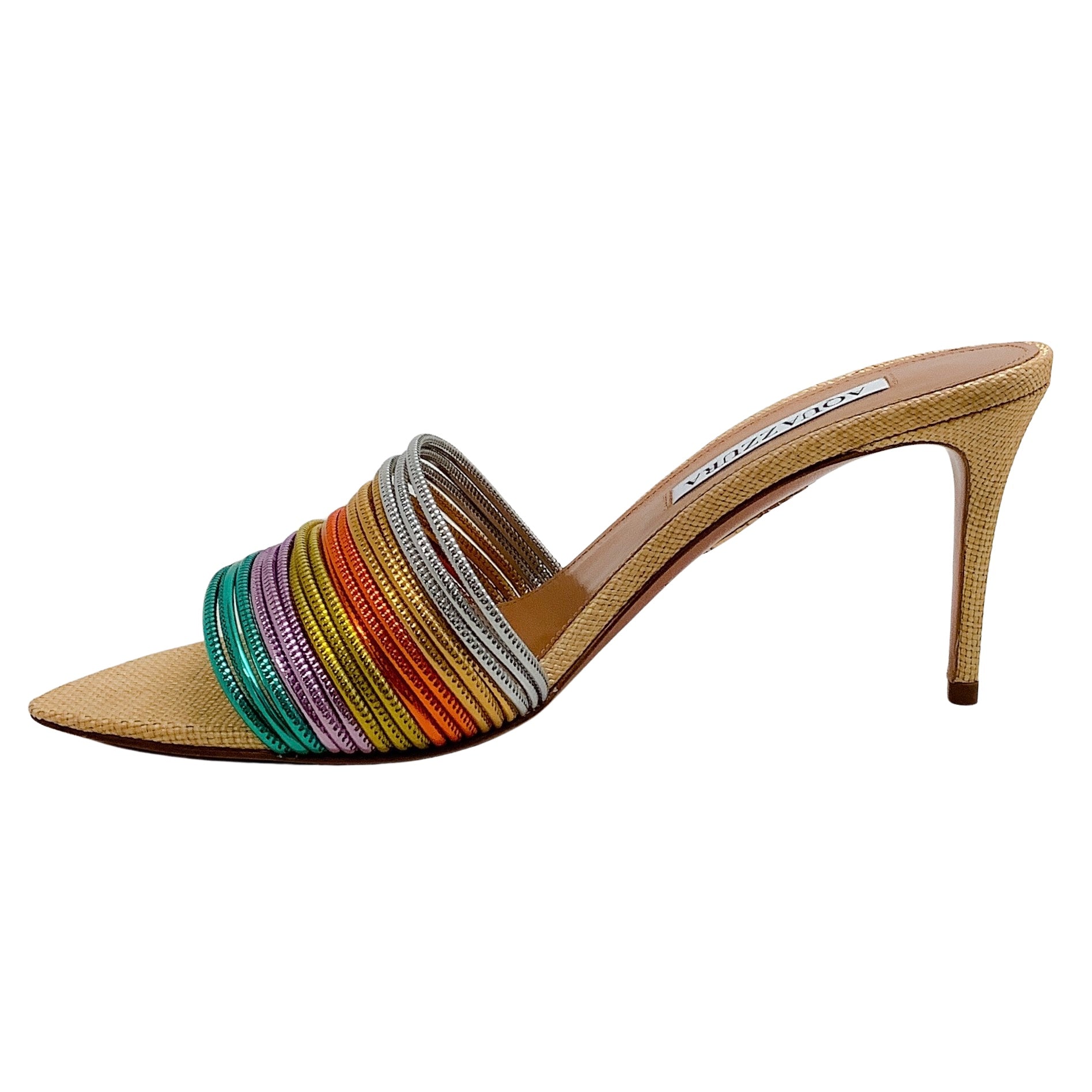 Aquazzura Pastel Rainbow Rendezvous Sandals