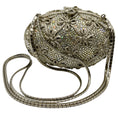 Load image into Gallery viewer, Judith Leiber Silver Crystal Faberge Egg Minaudiere