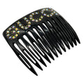 Load image into Gallery viewer, Gucci Black Crystal Embellished Resin Hair Comb