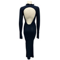 Load image into Gallery viewer, Acne Studios Navy Blue Kennice Long Sleeved Ribbed Knit Midi Dress