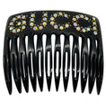 Load image into Gallery viewer, Gucci Black Crystal Embellished Resin Hair Comb