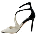 Load image into Gallery viewer, Jimmy Choo Latte / Black Leather Azia 95 Sandals