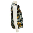 Load image into Gallery viewer, Marni Green / Brown Tie-Neck Leaf Print Sleeveless Top