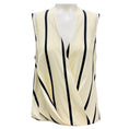 Load image into Gallery viewer, Rag & Bone Beige Stripe Sleeveless Victor Blouse