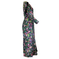 Load image into Gallery viewer, Leur Logette Black Multi Floral Printed Long Sleeved Cotton Midi Dress
